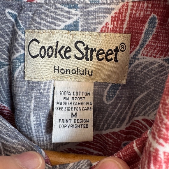 Cooke Street Honolulu Men's Vintage Short Sleeve Tropical Cotton Button Shirt M - Picture 2 of 12